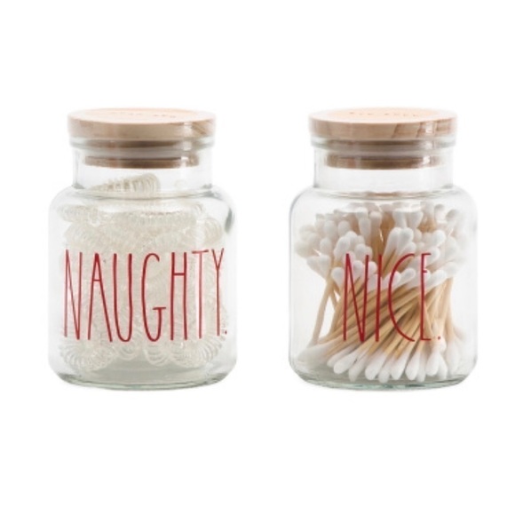 Rae Dunn “Naughty” & “Nice” Glass Jar Gift Set - Picture 2 of 9